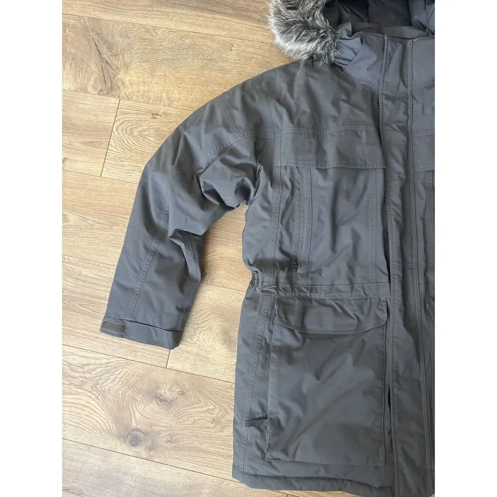 THE NORTH FACE xl mens mcmurdo parka down coat hooded fur grey down winter coat